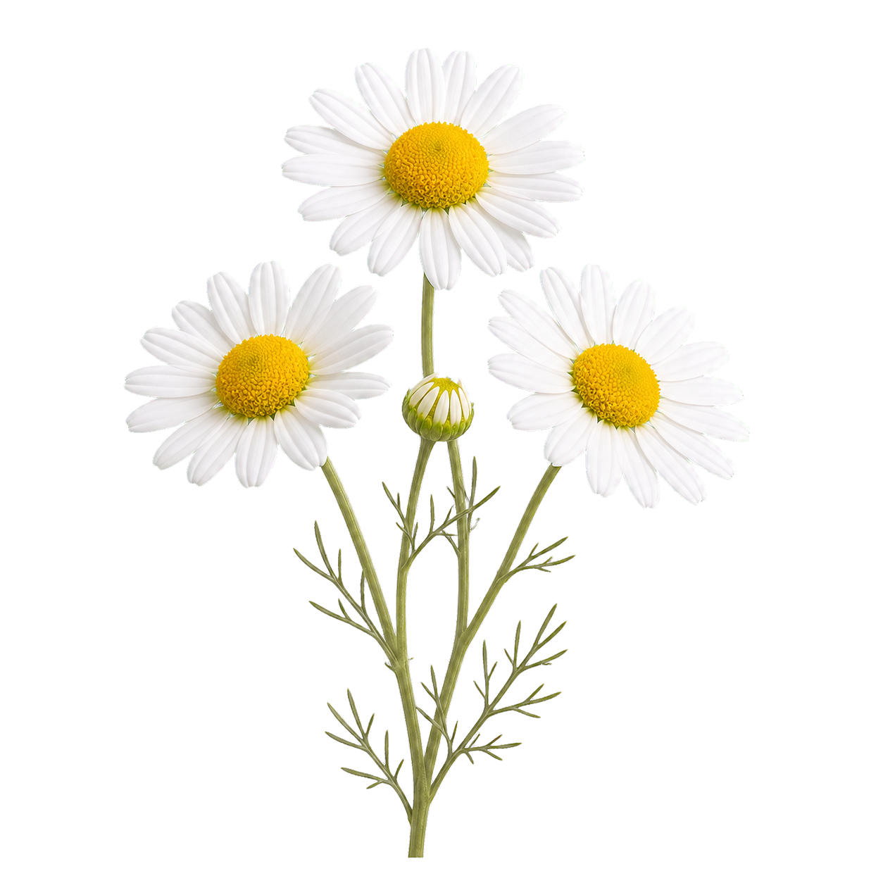 Botanical chamomile cutout for fresh, plant-based deodorising