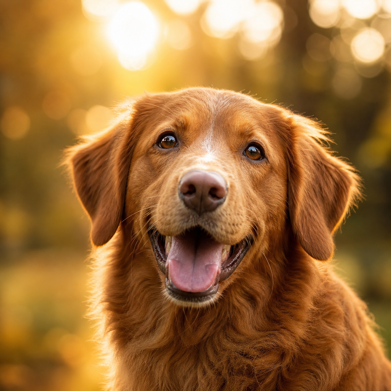 A healthy dog with a strong, full coat